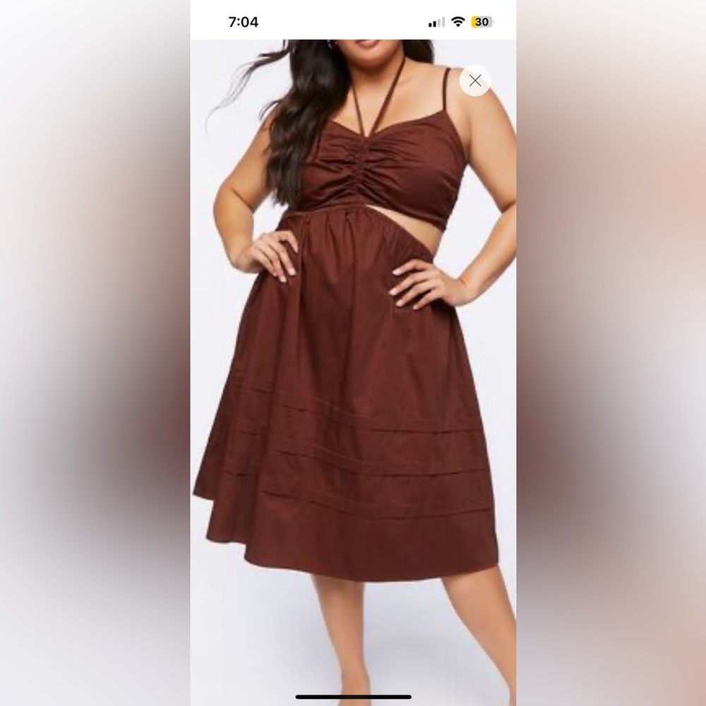 Forever 21 Cutout Fit and Flare Midi Dress